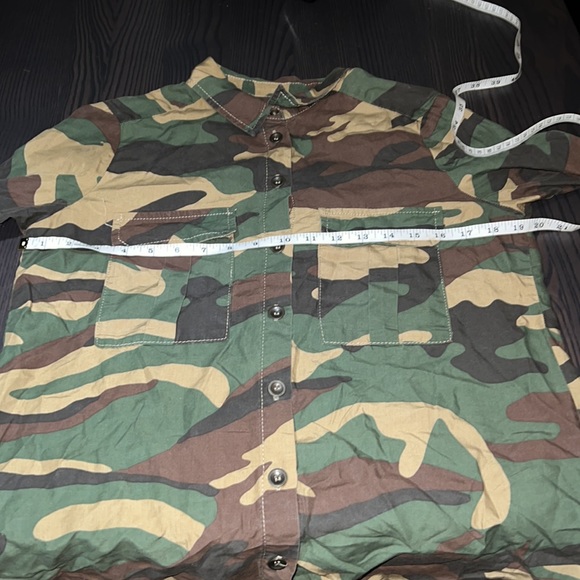 Zara Camo  Button Shirt Size Small - Picture 11 of 13